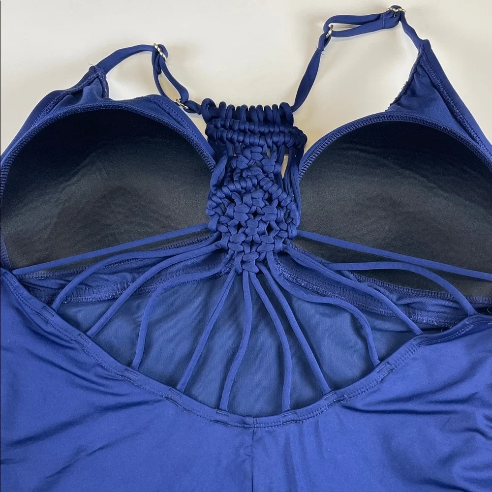 Firpearl Blue Tummy Control One Piece Swimsuit Plus Size 16 Women’s Ruched
